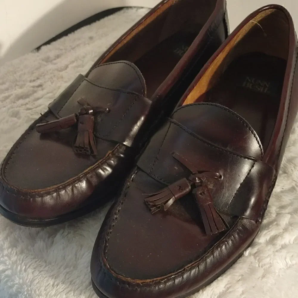Nunn Bush Burgundy Men's Tassel Loafers